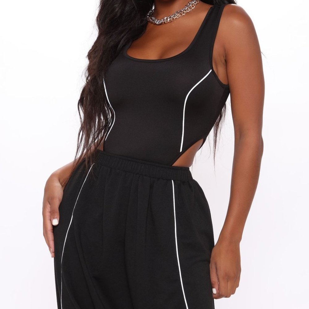 Black Super Slouchy Pant Set